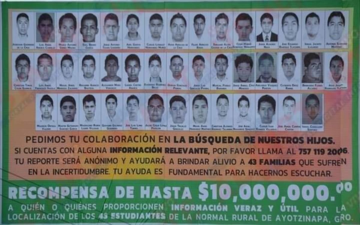 Inician campaña ‘Rompe el Silencio’ con recompensa de 10 mdp por los 43 de Ayotzinapa