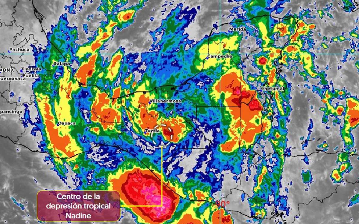 ‘Nadine’ mantendrá las lluvias intensas en el sureste del país